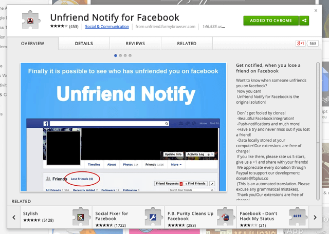 Unfriend Notify for Facebook2014 02 03 1216 Unfriend Notify for Facebook 查看誰把你從臉書好友名單刪除，自動跳出通知